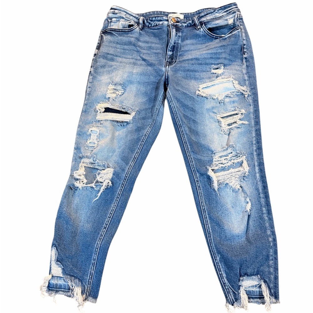 KanCan Distressed Blue Boyfriend Jeans
